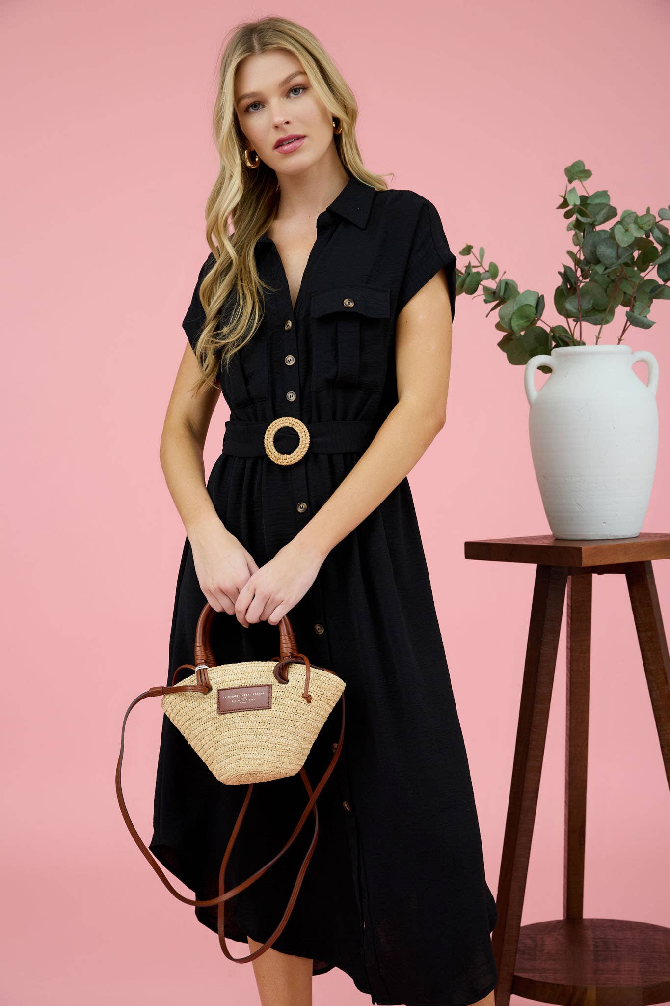 Britt Button Down Flow Dress