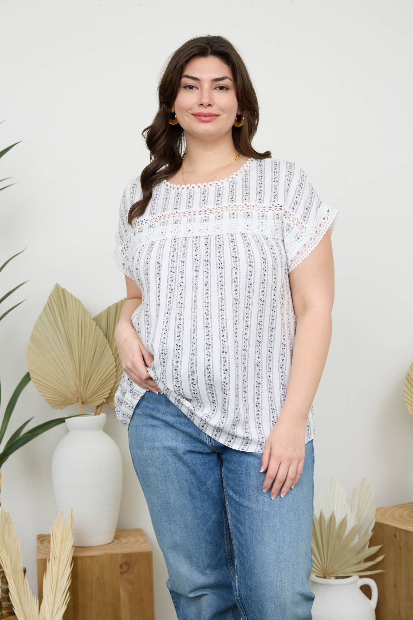 Cottage Blue Floral Blouse
