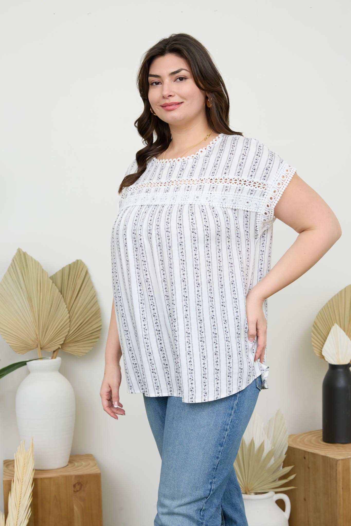 Cottage Blue Floral Blouse