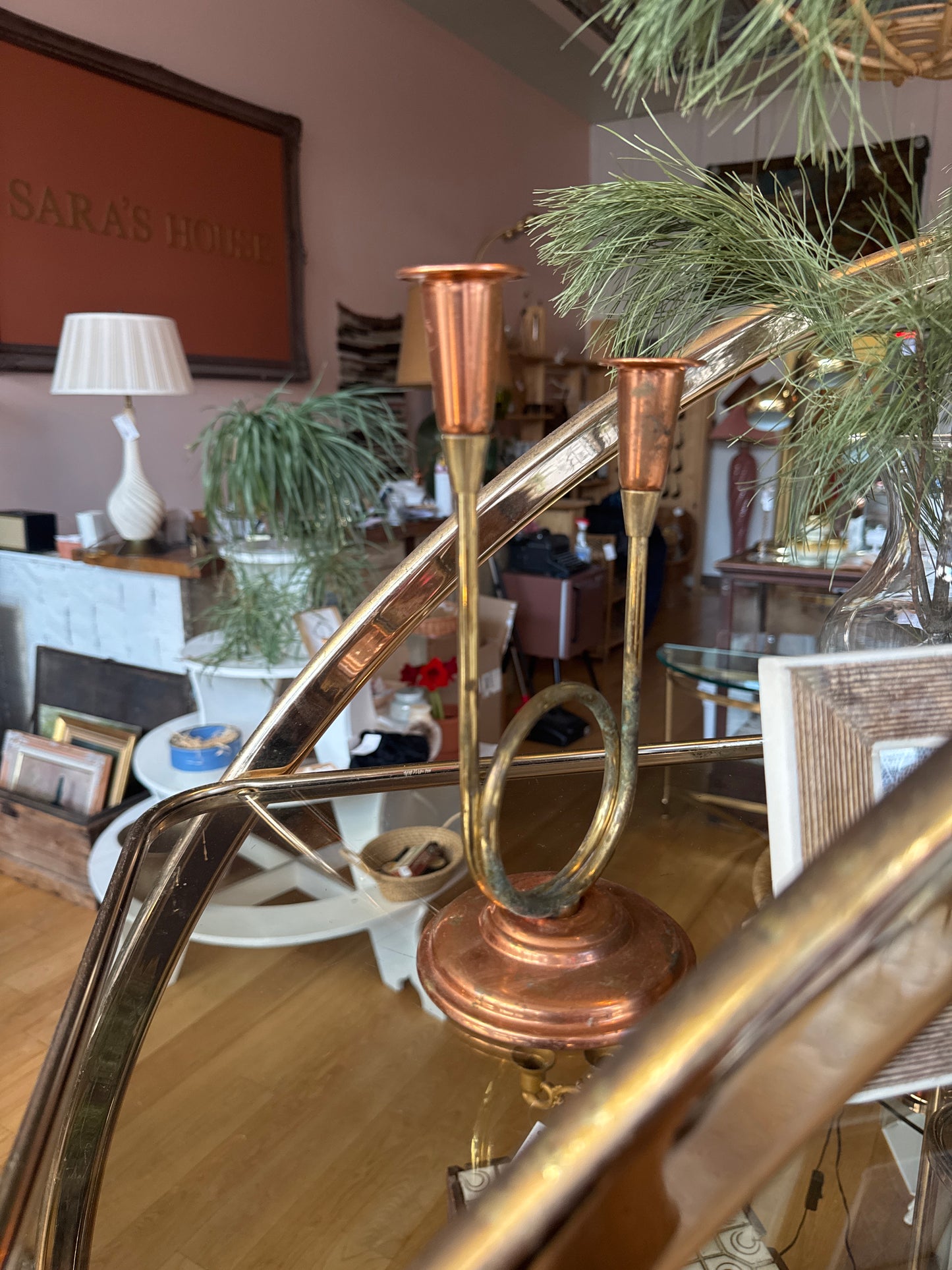 Brass & Copper Candlestick