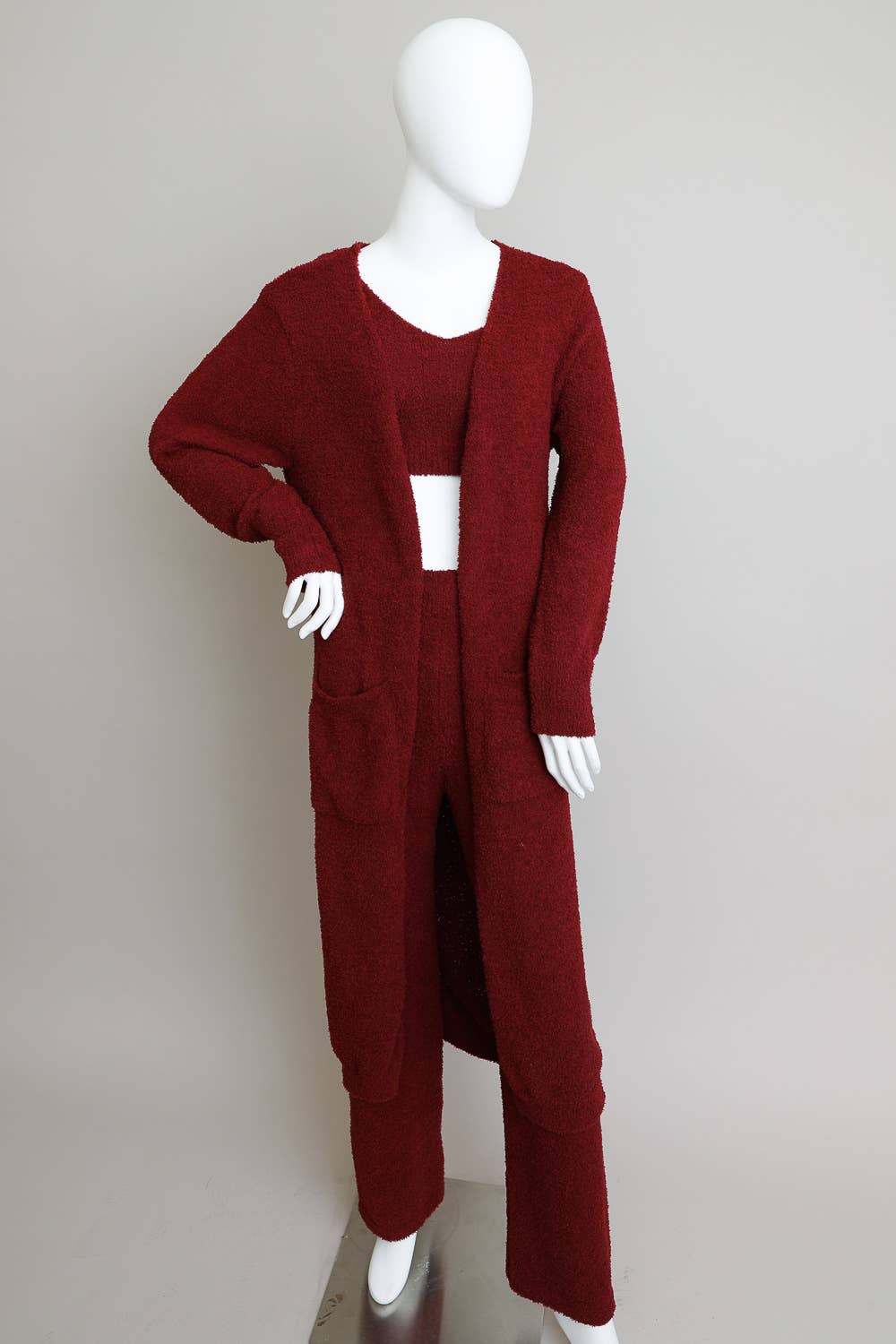 Boucle Cozy Longline Cardigan w/ Pockets