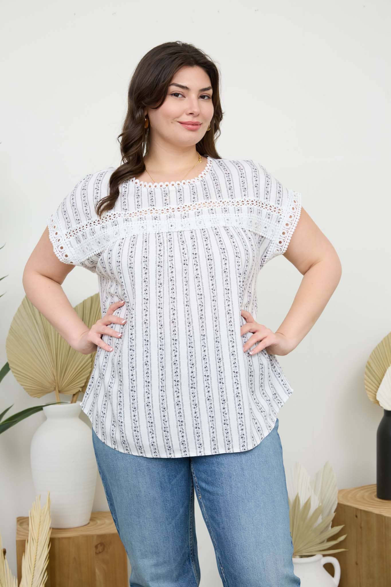 Cottage Blue Floral Blouse