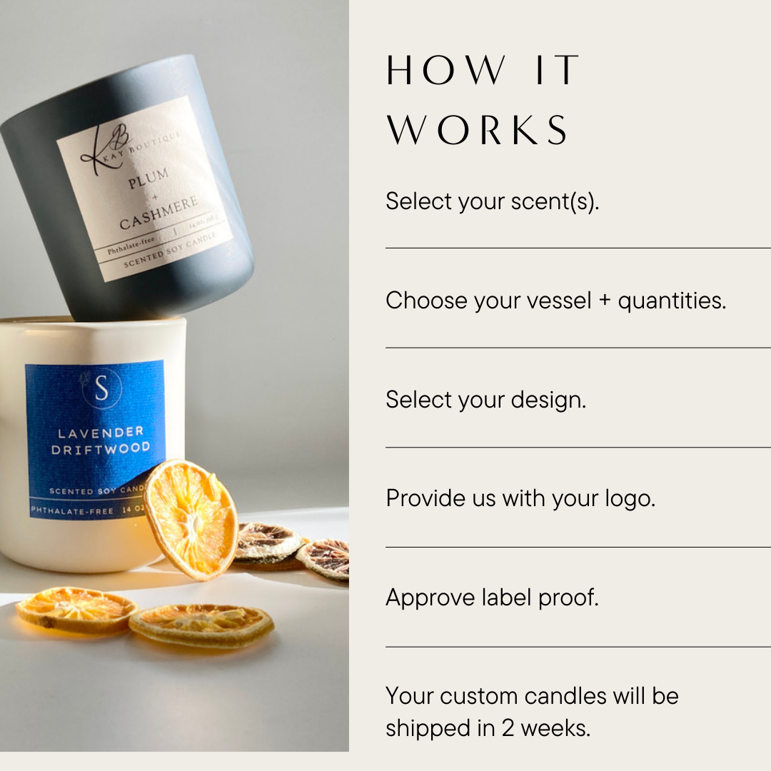 Large Luxury Private Label Soy Candle, Low MOQ
