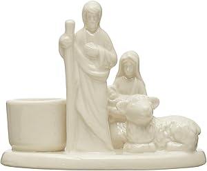 Stoneware Nativity Taper Holder