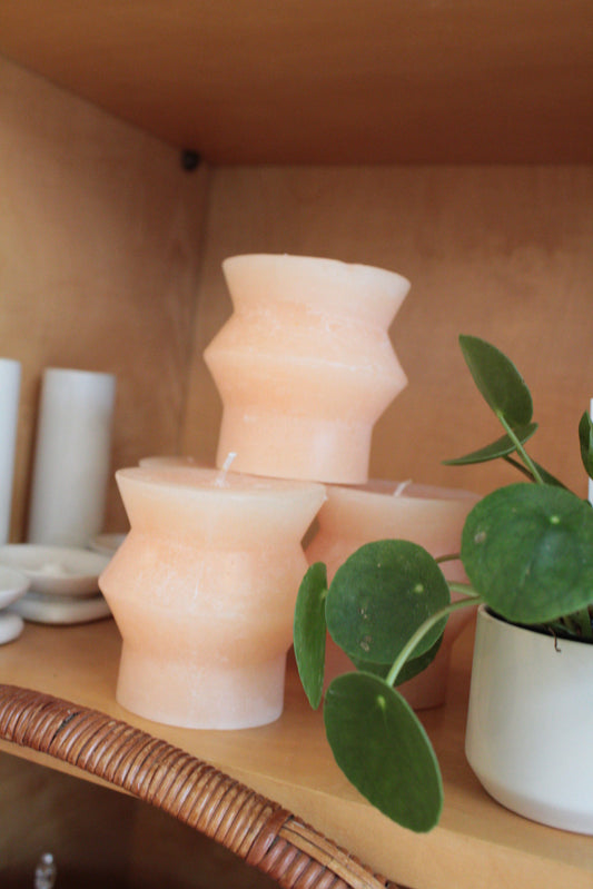 Blush Pillar Candle