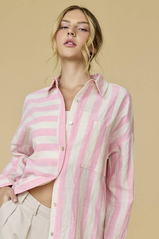 Kimberly Stripe Oversized Shirt