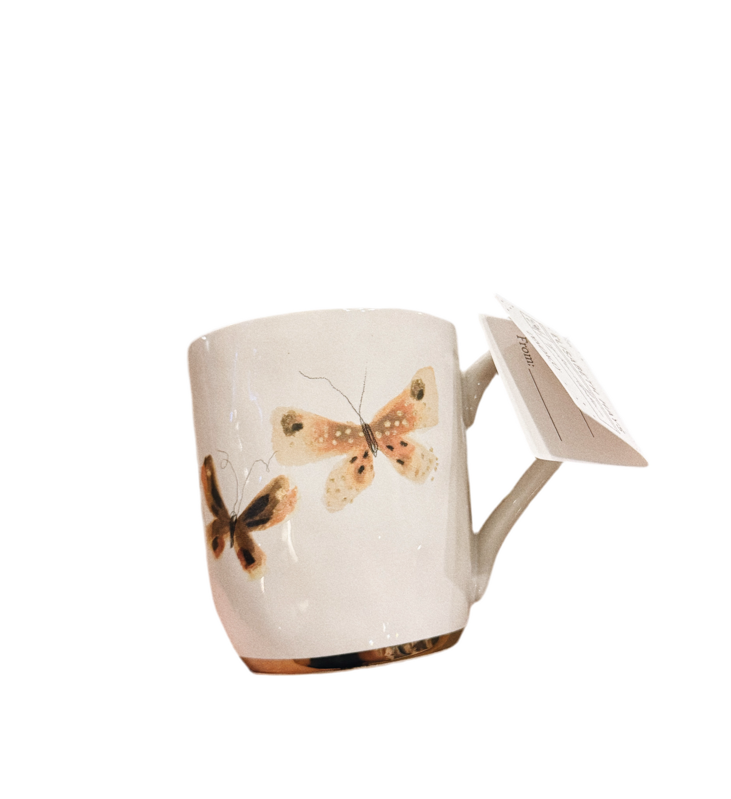 Butterfly Mug with Gold Trim