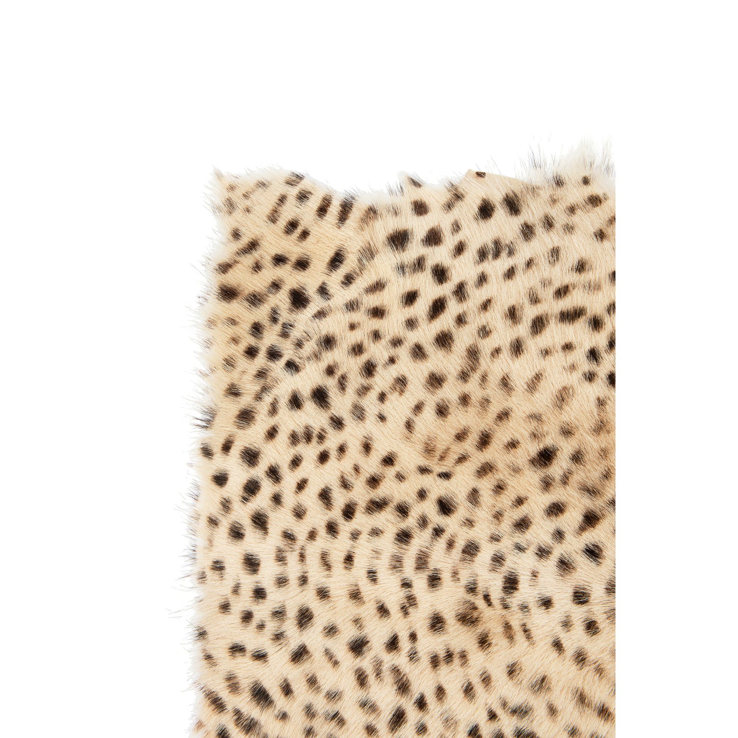 Goat Fur Rug with Leopard Print