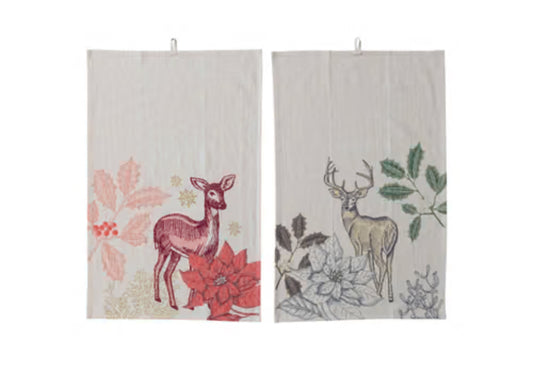 Cotton Deer Tea Towel