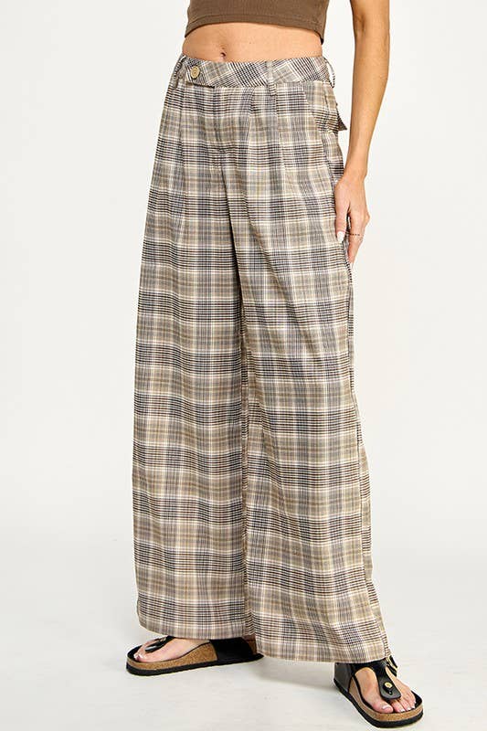 Rory Plaid Wide Leg Pants